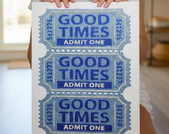 Kit de peinture Lucky Ticket, kit d'art DIY, toile avec strass