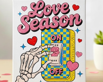 Love Season Saint-Valentin, 14 février, kit artistique diamant strass éblouissant, toile à faire soi-même
