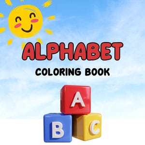 26 Pagine per imparare l'alfabeto inglese, illustrazioni per ogni lettera. Attività scolastiche, pagine da colorare per la scuola materna.