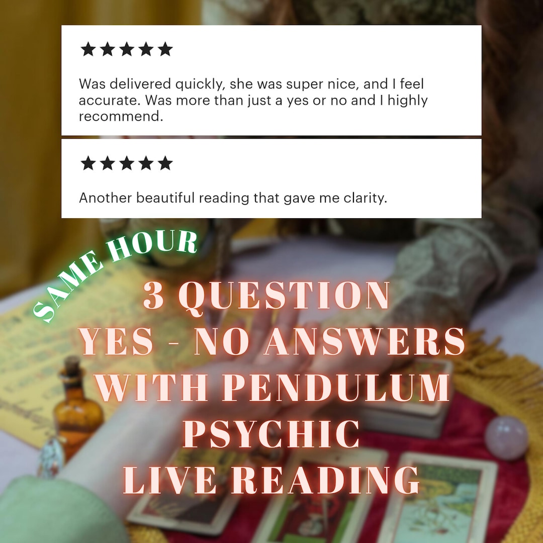 Same Hour Pendulum Reading: 3 Yes/no Psychic Questions - Fast Clarity ...