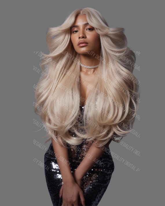 Blonde Hair Extension Stock Photos | Beauty Brand Content | Social Media Kit (Digital Download)