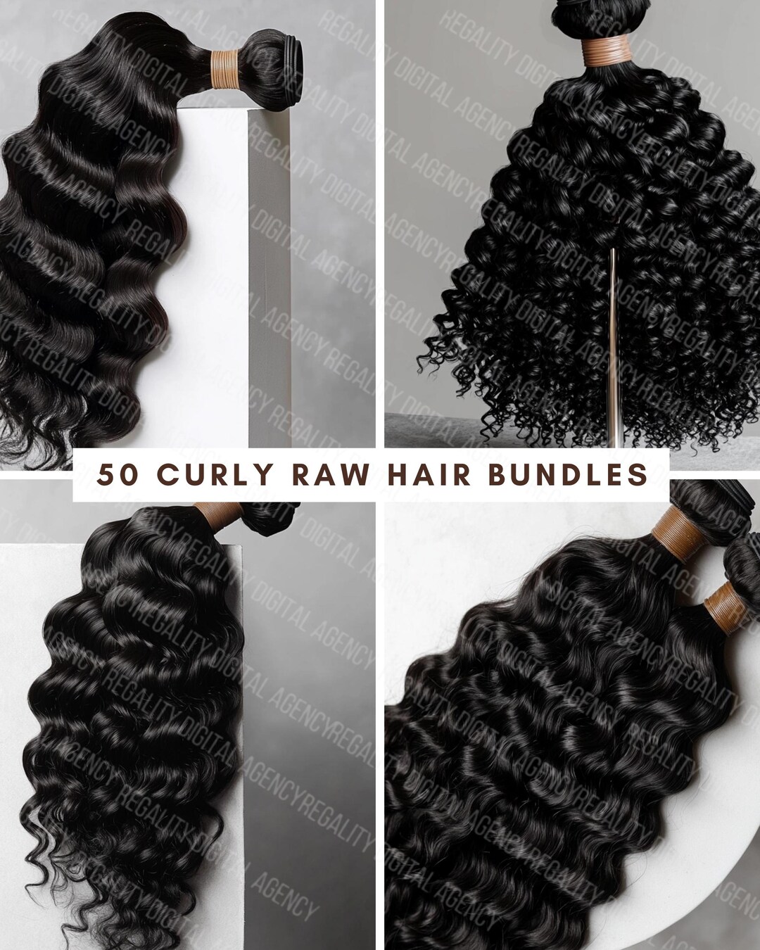 Curly Hair Stock Photos: 50 Raw Hair Bundles (digital Download) - Etsy