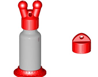 Tapa doble para inhalador de aceites esenciales, archivo STL popper