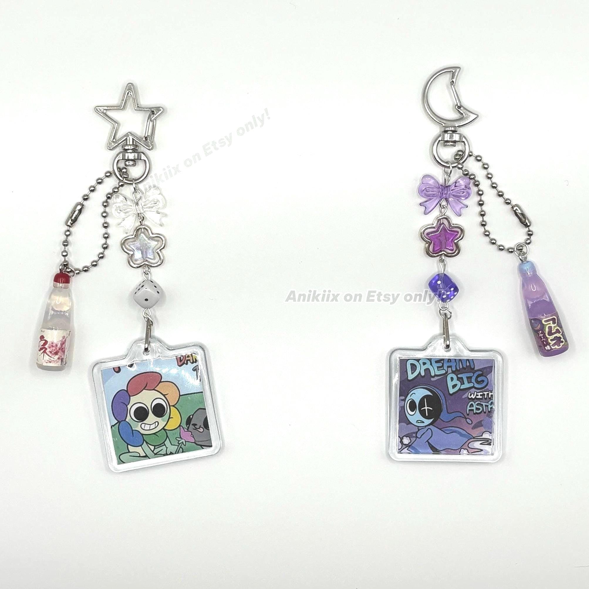Astro and Dandy: Dandy's World Inspired Keychains / Bag Clips - Etsy