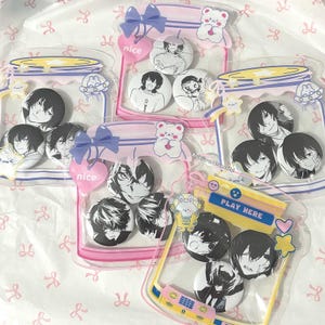 Dazai Jar Pack Of 3 Manga Bungou Stray Dogs Badges— Includes Dazai 15, Beast Dazai, Dark Era Dazai, And ADA/ Prison Arc Dazai