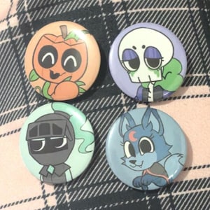Roblox Dandy’s World Handmade Halloween Toon Badge Button Back Pins