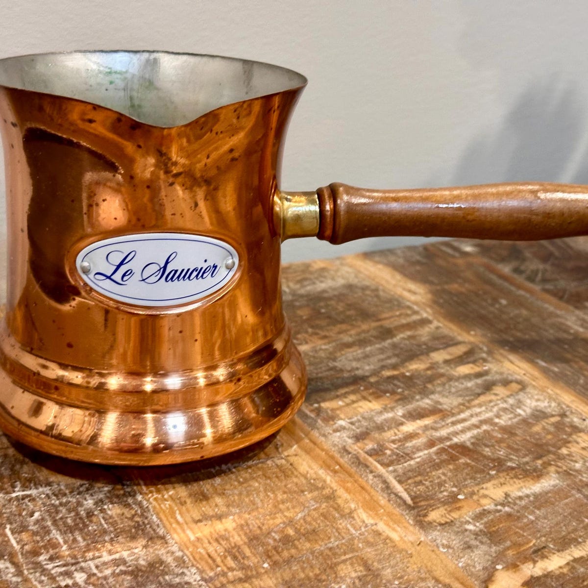 Vintage Copper Pot With Handle, Le Saucier - Etsy