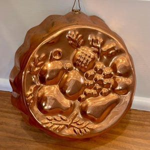 Vintage Copper Mold, Fruit Design