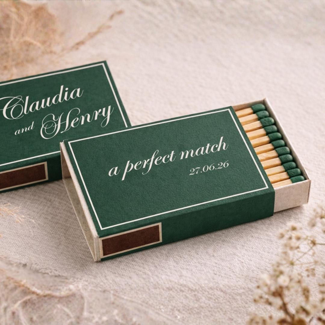 Customizable Matchbox Custom Matchbox Template – Personalized Wedding Favors (digital ...