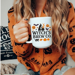 Witch Halloween Mug Witches Brew Coffee Cup Coffee Lovers Halloween Gift Spooky Fall Cup Witchy Aesthetic Mugs for Halloween Ceramic mug