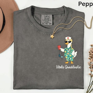 Maglietta da infermiera con oca divertente e sciocca, colori comfort, maglietta da infermiera del pronto soccorso, maglietta da infermiera RN, maglietta da infermiera professionista, maglietta di apprezzamento per l&#39;infermiera