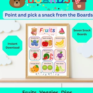 Healthy Snacks Boards Quick Snacks for Kids, PDF, Fun and Easy School Snack Ideas, Printable, Toddler Snacks PDF