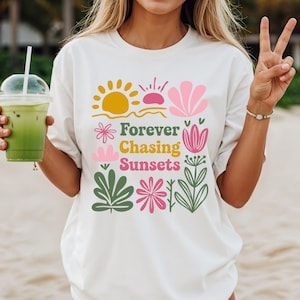 Coconut Girl Sunset Oversized t-shirt Comfort Colors summer vacation beach shirt Salty Mermaidcore tee for surfer Summer vibes surf tee