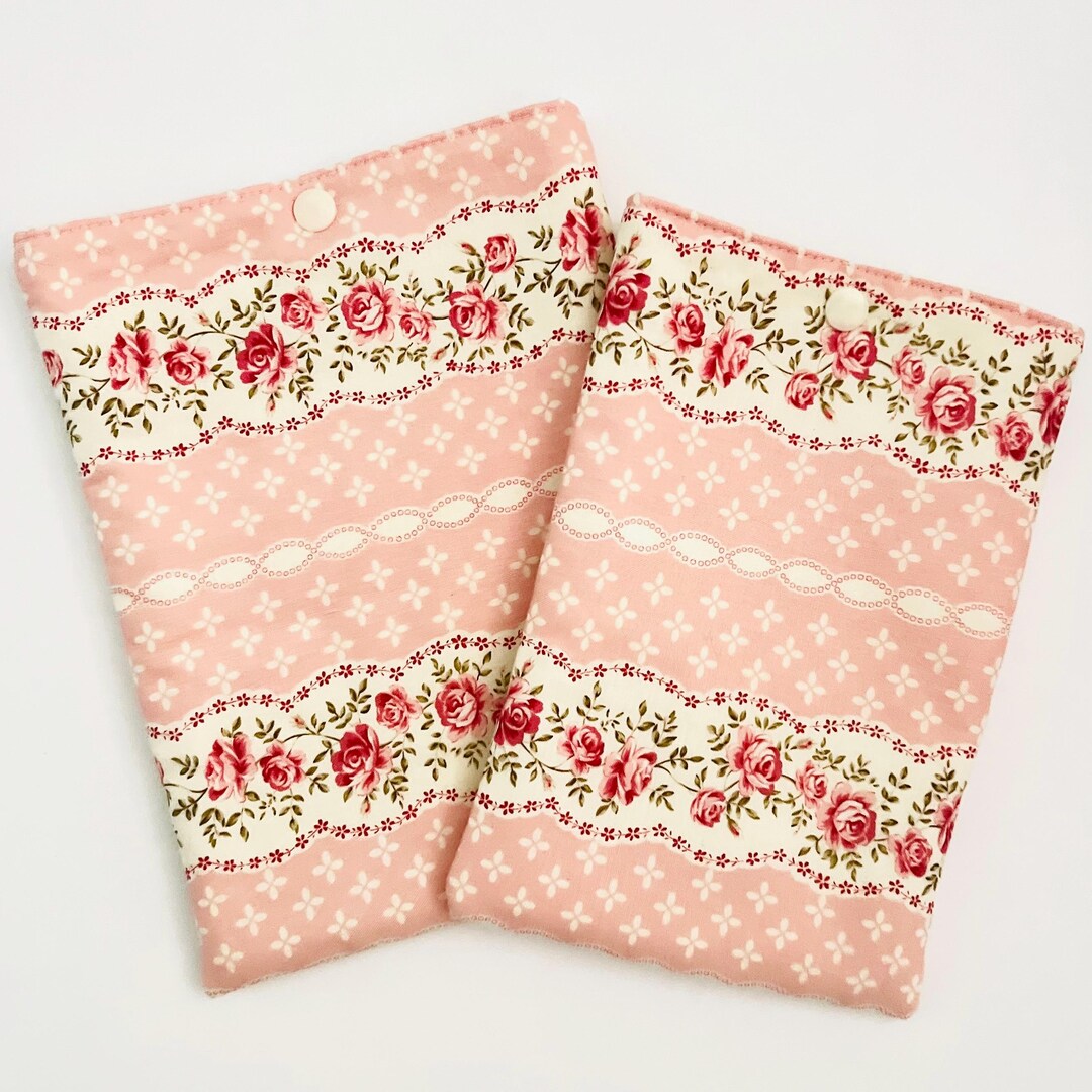 Pink Floral Ereader Sleeve | Vintage-style Padded Tablet Pouch | Kindle ...