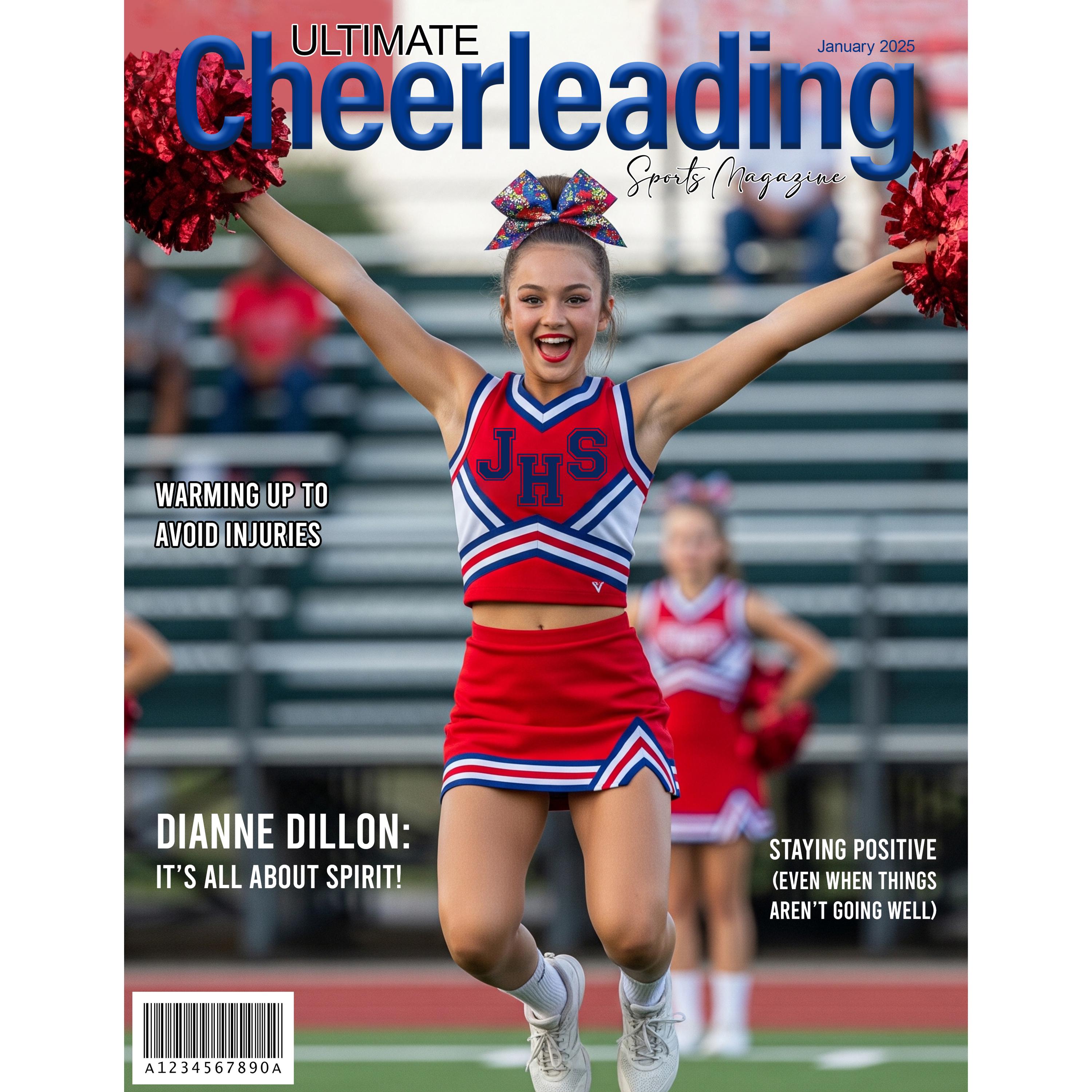 Ultimate Cheerleading Magazine Cover Template on Canva (includes 19 ...