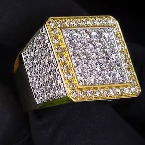 3.2CTW Round Cluster Moissanite Ring – F/VVS Real Moissanite, 14K Solid Gold, Silver, Elegant Engagement & Anniversary Jewelry |Gift for her