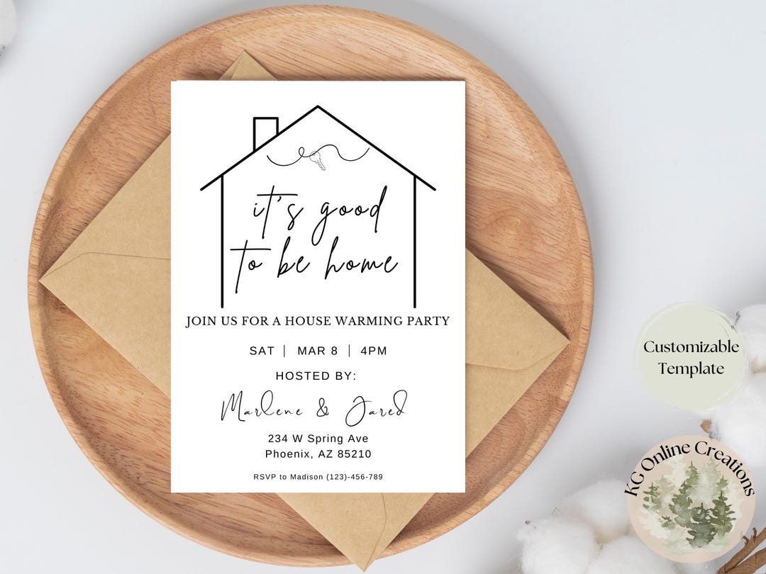 House Warming Invitation Digital Housewarming Party Template Housewarm ...