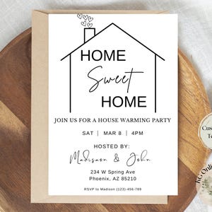 House Warming Invitation Digital Housewarming Party Template Housewarm Invitation New Home Party Home Sweet Home Evite or Printable Invite