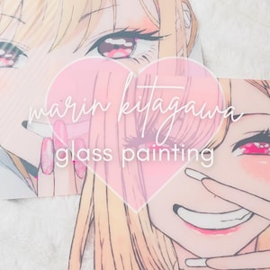 marin kitagawa : mdd — 8x10 anime glass painting