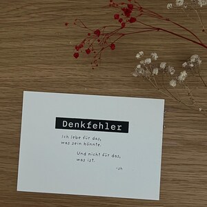 Carte postale poétique : Erreurs de pensée