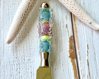 Artisan Iced Lampwork Beaded Serving Spreader