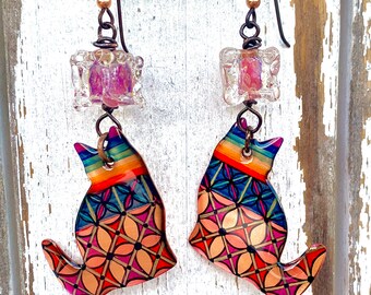 Cool Vibes Kitty Earrings