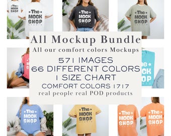 Whole Shop Mockup Bundle, Mockup Bundle, Comfort Colors Mockup Bundle All, High-Quality Shirt Mock-ups for POD, Comfort Colors 1717 Bundle