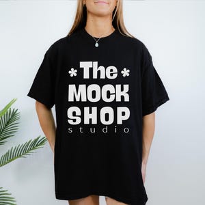 Black Comfort Colors Mockup, 1717 Comfort Colors Black Mockup, Comfort Colors Mockup, Trendy Retro Checkered Crewneck Tshirt Mockup