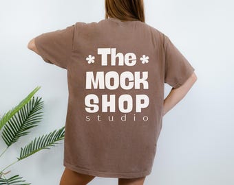 Espresso Comfort Colors Mockups, 1717 Comfort Colors Espresso Mockup, Comfort Colors Mockup, Mockup Short Sleeve Shirt BOHO tee mockup