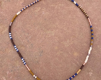 Dainty Beaded Boho Layering Necklace | Handmade Sterling Silver Minimalist Jewelry for Daily Wear