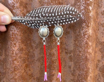 Modern Southwest Concho Dangle Earrings - Amelia Collection | Handmade Sterling Silver Cowgirl Jewelry