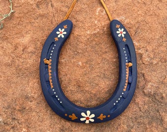Hand Painted Folk Art Lucky Horseshoe