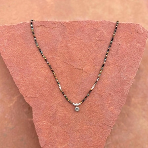 Turquoise & Sterling Silver Evil Eye Amulet Charm Necklace | Handmade Artisan Boho Western Jewelry