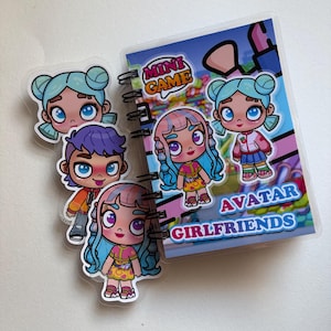 Avatar Girlfriends, Mini game, Paper Doll, Peel and Stick, Toca Boca, busy book