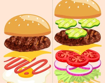 Puzzle „Zbuduj burgera” – gra do druku rozwijająca małą motorykę i udawanie dla maluchów i przedszkolaków