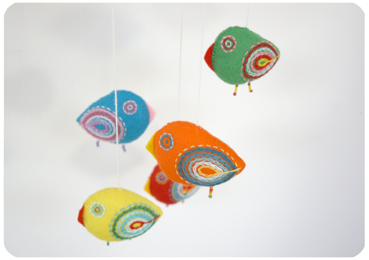 Nursery Mobile Baby Crib Mobile Felt Mobile Bird Mobile - Etsy