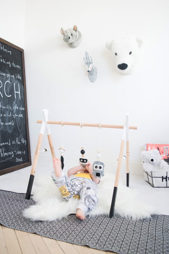 wooden play gym frame