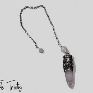Beautiful rose quartz bullet pendulum - Divination Tool - Rose quartz crystal pendulum