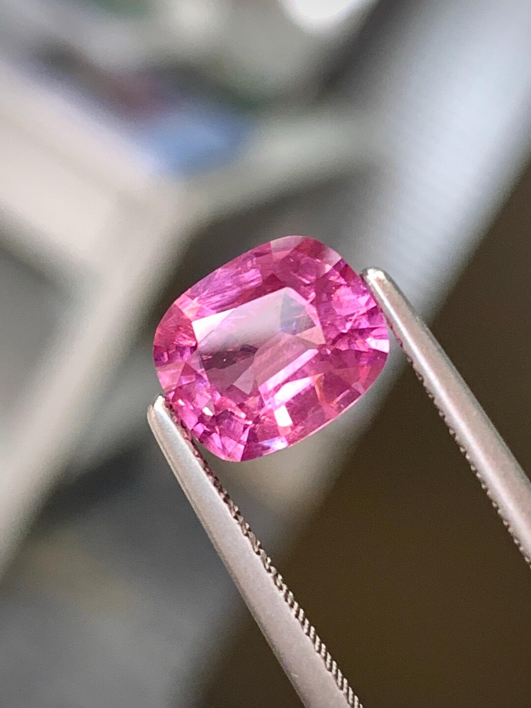 Good Spinel 3.15 Ct Custom Cut Good Quality Natural Hot Pink Lustrous Mahenge ...