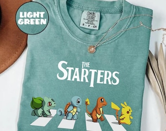 The Starters PKM Shirt | Abbey Road PKM Anime Graphic Tee | Valentine T-Shirt