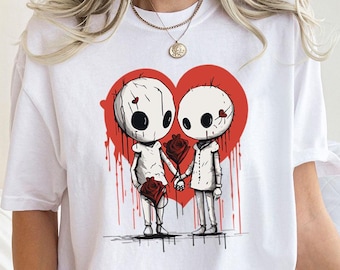 Creepy Couple T-Shirt | Gothic Love, Emo Valentine's Gift