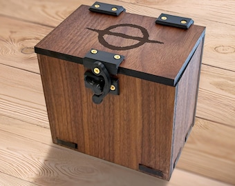 Pudełko na talię kart MTG Phyrexian: ponad 100 kart, tacka na kostki, dowódca EDH, ręcznie robione