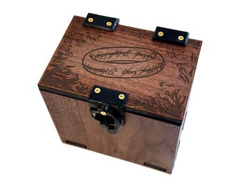 Pudełko na karty MTG LOTR: mieści ponad 100 kart w koszulkach, tacka na kostki, pudełko na karty kolekcjonerskie