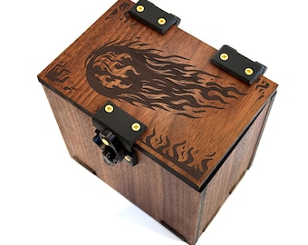 Commander Deck Box: Fireball Engraving, 100+ Cards, Dice Tray, MTG Magic The Gathering