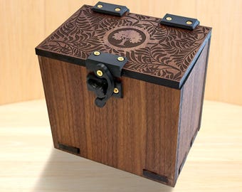 MTG Deckbox – Grünes Thema, über 100 Karten in Hüllen, Token-Tasche (ohne KI)