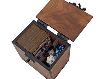 Pudełko na talię kart MTG Handmade: ponad 100 kart, tacka na kostki, pudełko na karty kolekcjonerskie Commander EDH