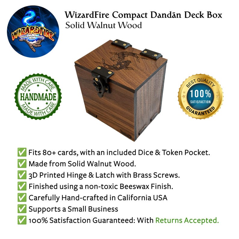 MTG Deck Box: Compact Dandân Forgetful Fish Theme, 80+ Cards, Dice Tray ...