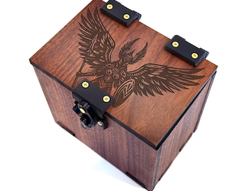 MTG Deck Box Angel Valkyrie: 100+ Sleeved Cards, Dice Tray, Commander