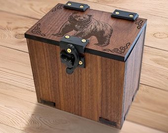 MTG Deck Box: Bear Theme 2, 100+ Cards, Dice Tray