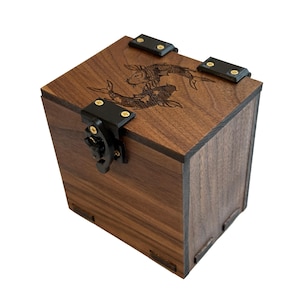 MTG Deck Box: Compact Dandân Forgetful Fish Theme, 80+ Cards, Dice Tray (No AI)